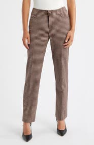 Anne Klein Houndstooth Boot Leg Pants