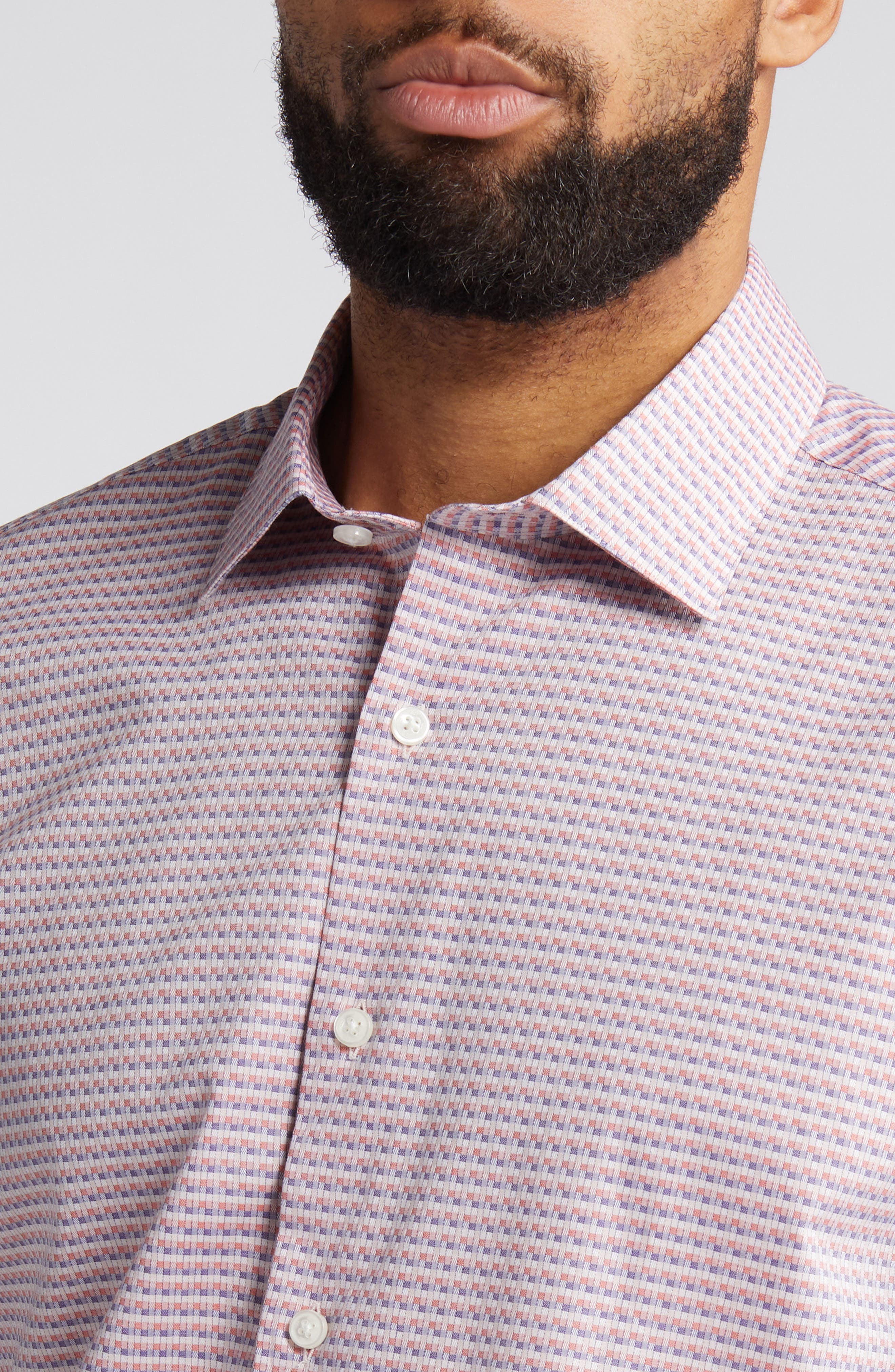Scott Barber Dobby Micro Pattern Button-Up Shirt (Men) | Nordstrom