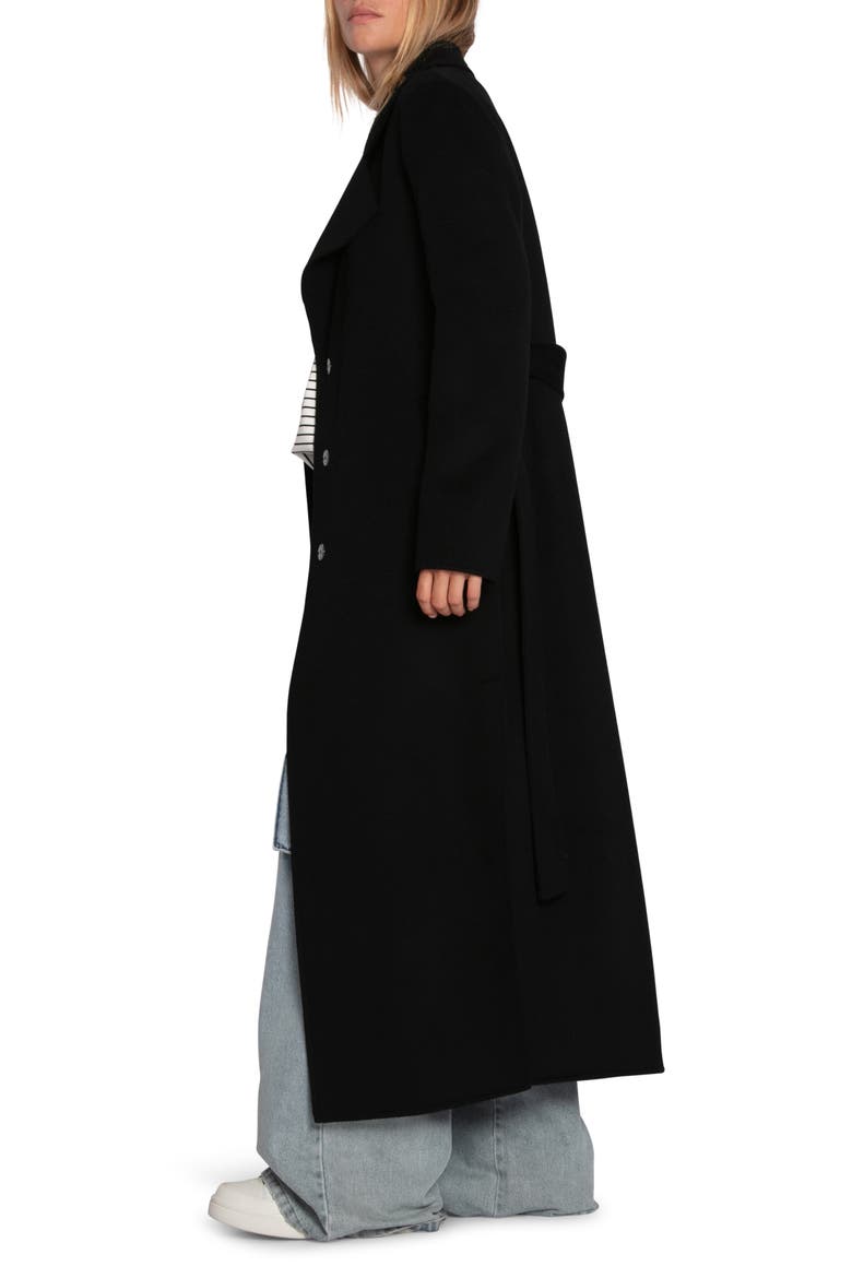 Ex-Boyfriend Wool Blend Maxi Coat, Alternate, color, BLACK