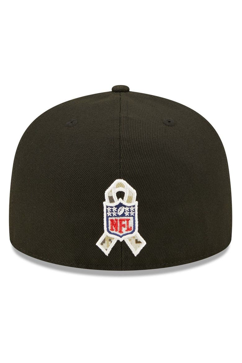 Men's New Era Black Green Bay Packers 2022 Salute To Service 59FIFTY Fitted Hat, Alternate, color, Black