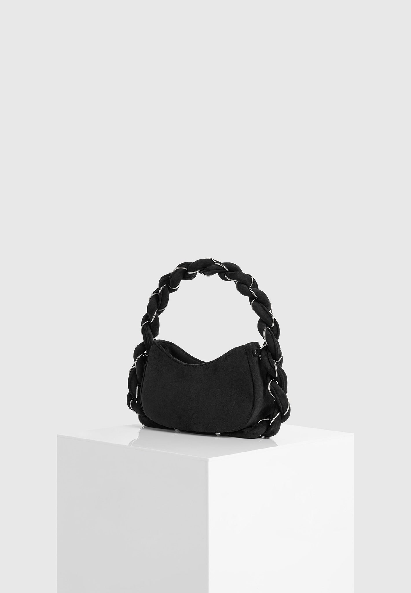 Somme Structured Suede Bag, Alternate, color, Black
