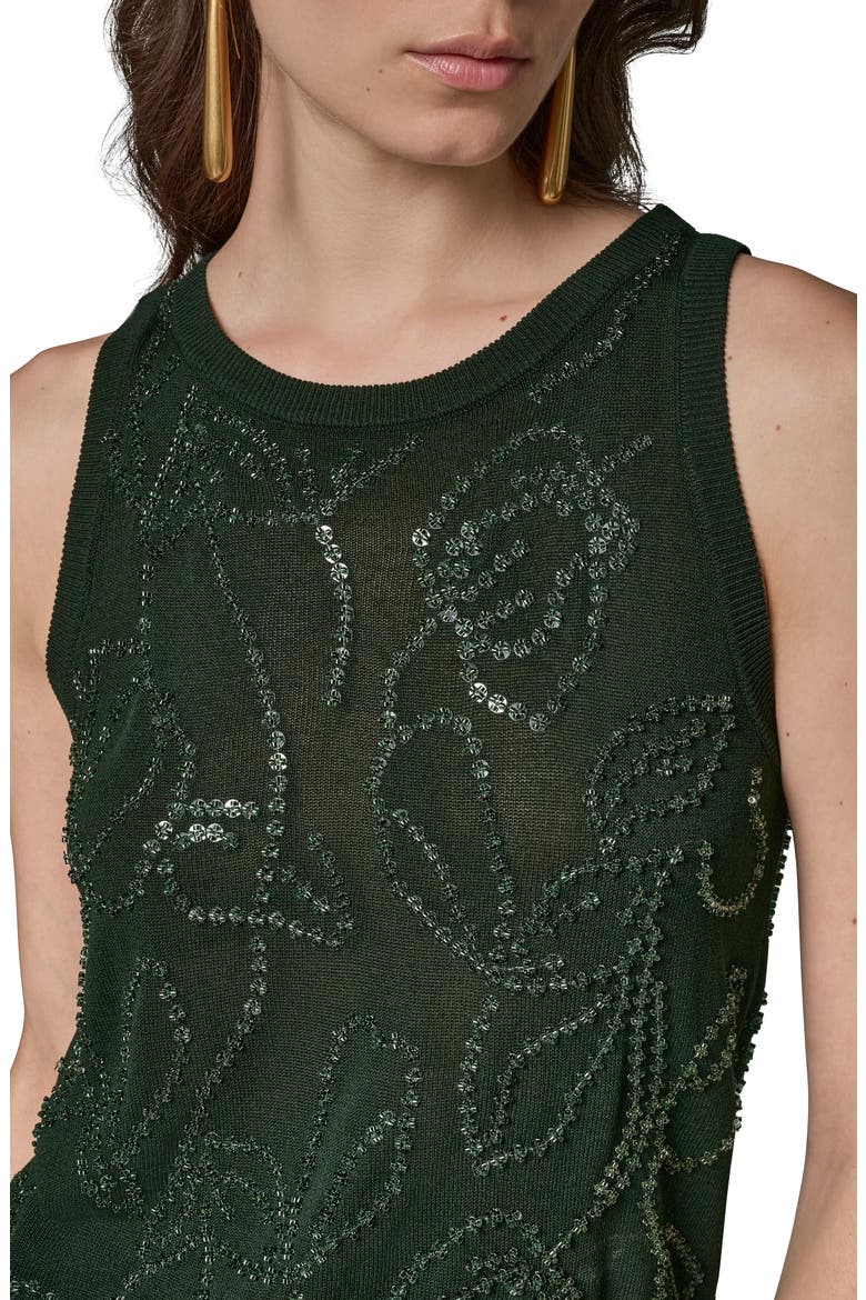 Beaded Sleeveless Top, Alternate, color, BLACK FOREST