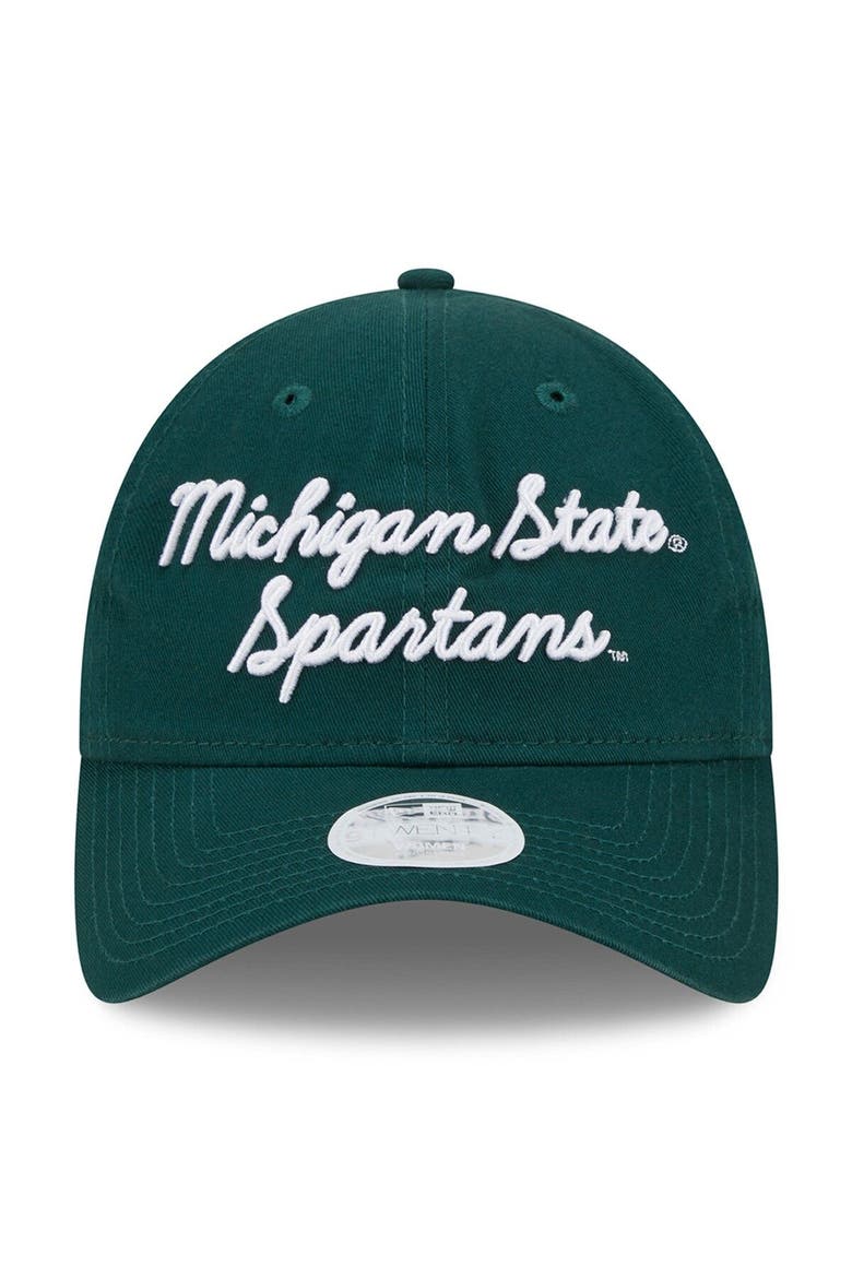 Women's New Era Green Michigan State Spartans Script 9TWENTY Adjustable Hat, Alternate, color, Green