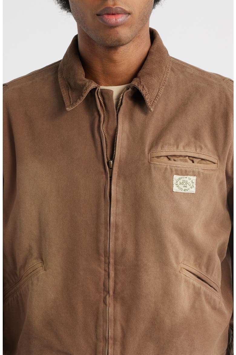 Wordmark Cotton Canvas Work Jacket, Alternate, color, BROWN