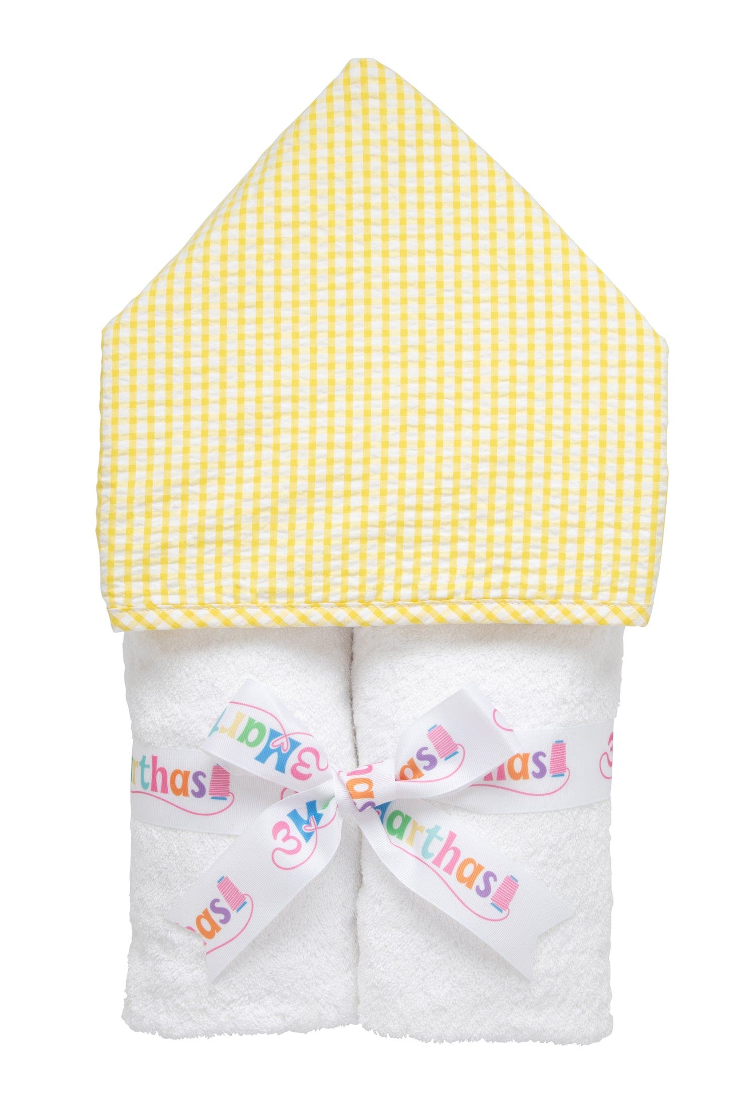 3 Marthas Big Check Everykid Towel in Yellow 