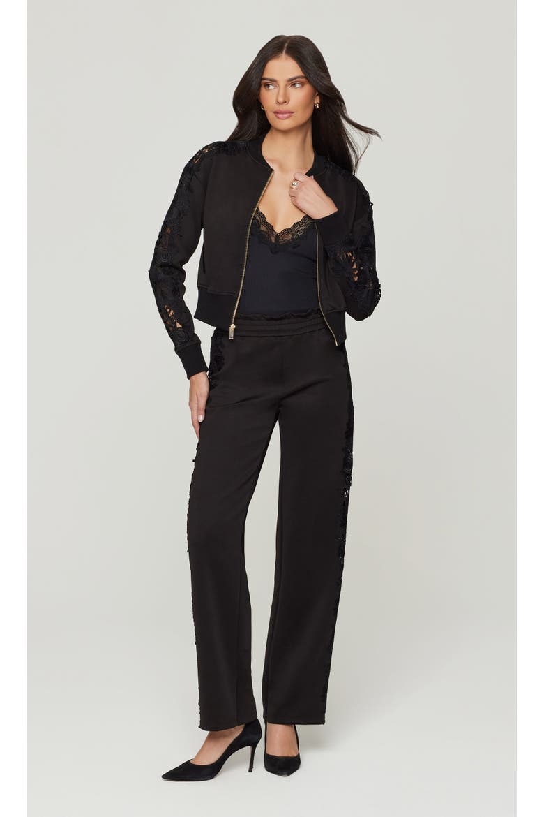 Kensley Lace Combo Pants, Main, color, Black