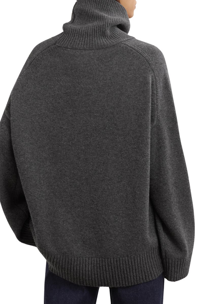 Reiss Brooklyn Wool & Cashmere Turtleneck Sweater, Alternate, color, Charcoal Grey