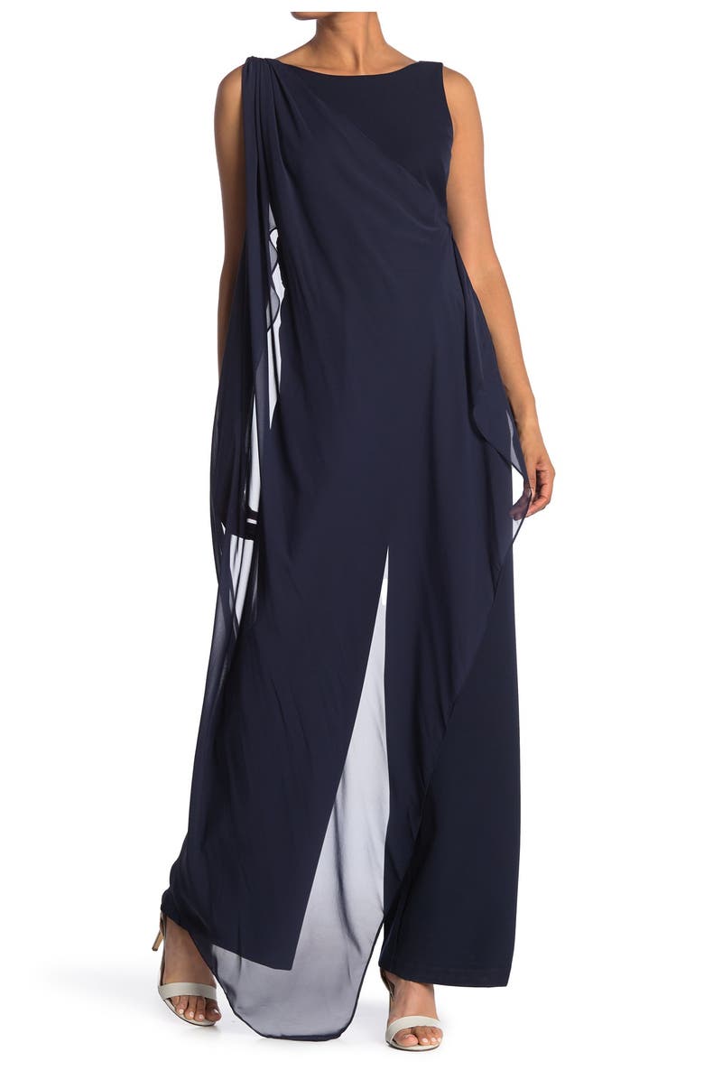 Eliza J Metallic Printed Party Dress, Main, color, 