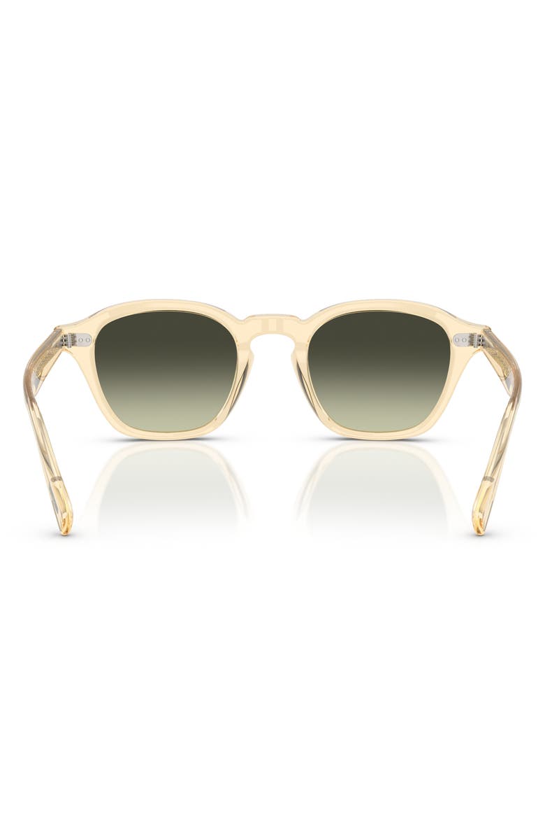 Oliver Peoples 48mm Small Square Sunglasses, Alternate, color, Yellow Beige/ G-15 Gradient