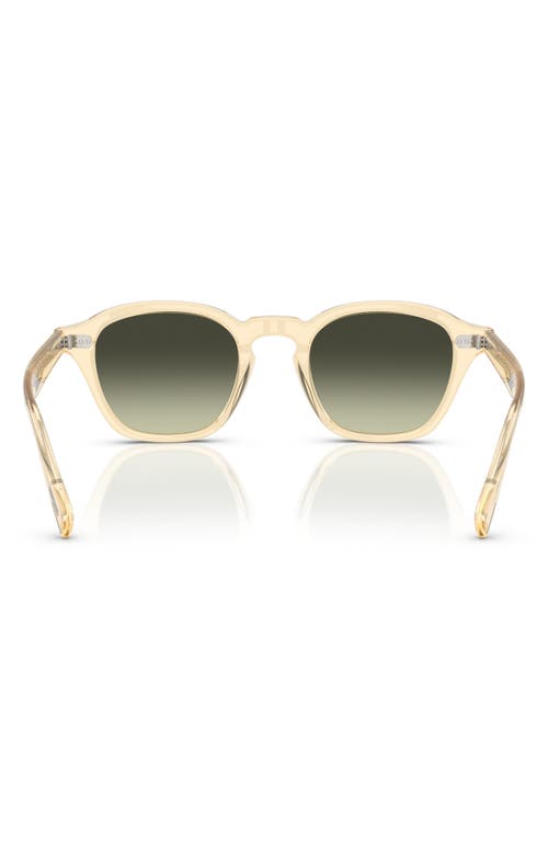 Oliver Peoples Eyles Round-frame Sunglasses In Yellow Beige/g-15 Gradient