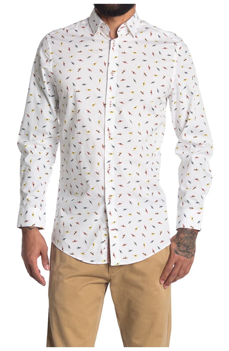 SOUL OF LONDON Printed Dress Shirt, Main, color, 
