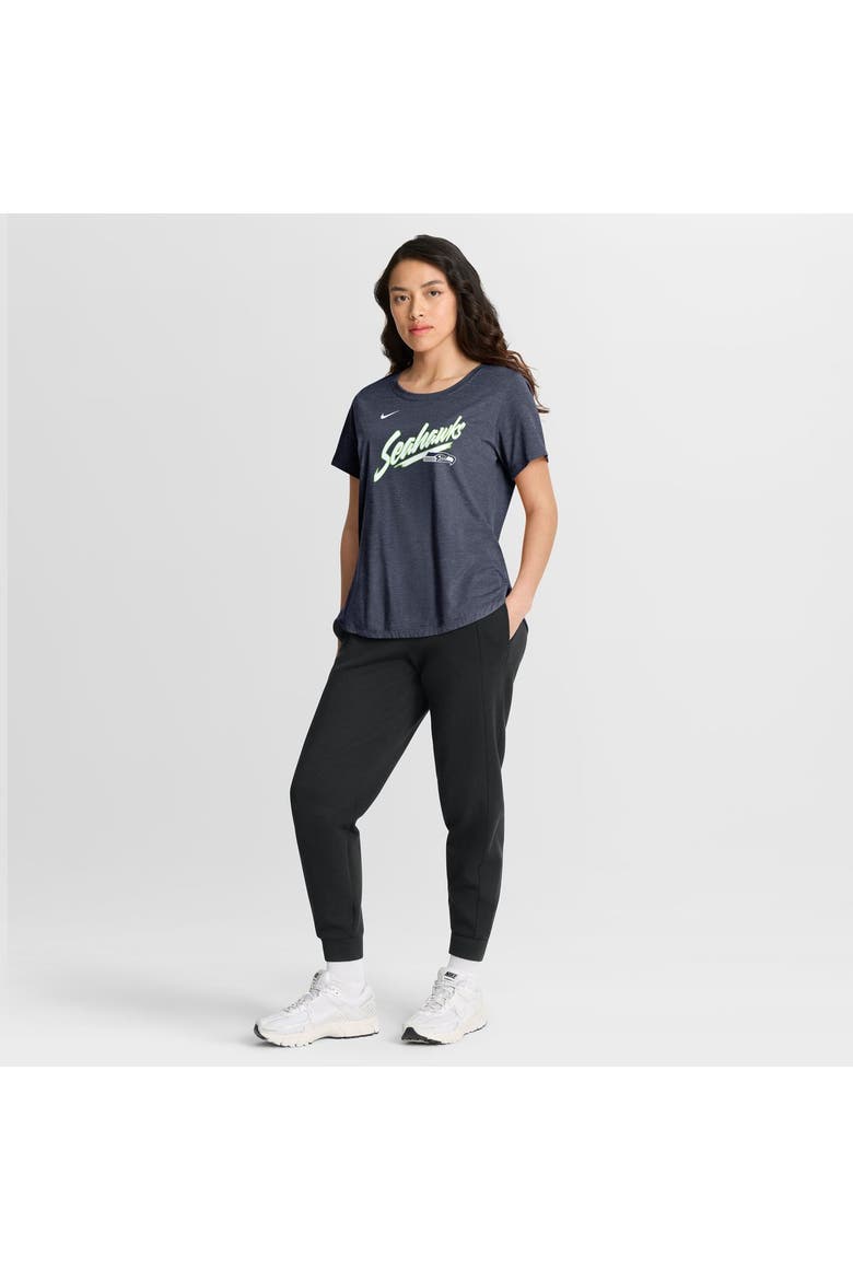 Women's Nike College Navy Seattle Seahawks Primetime Tri-Blend T-Shirt, Alternate, color, College Navy