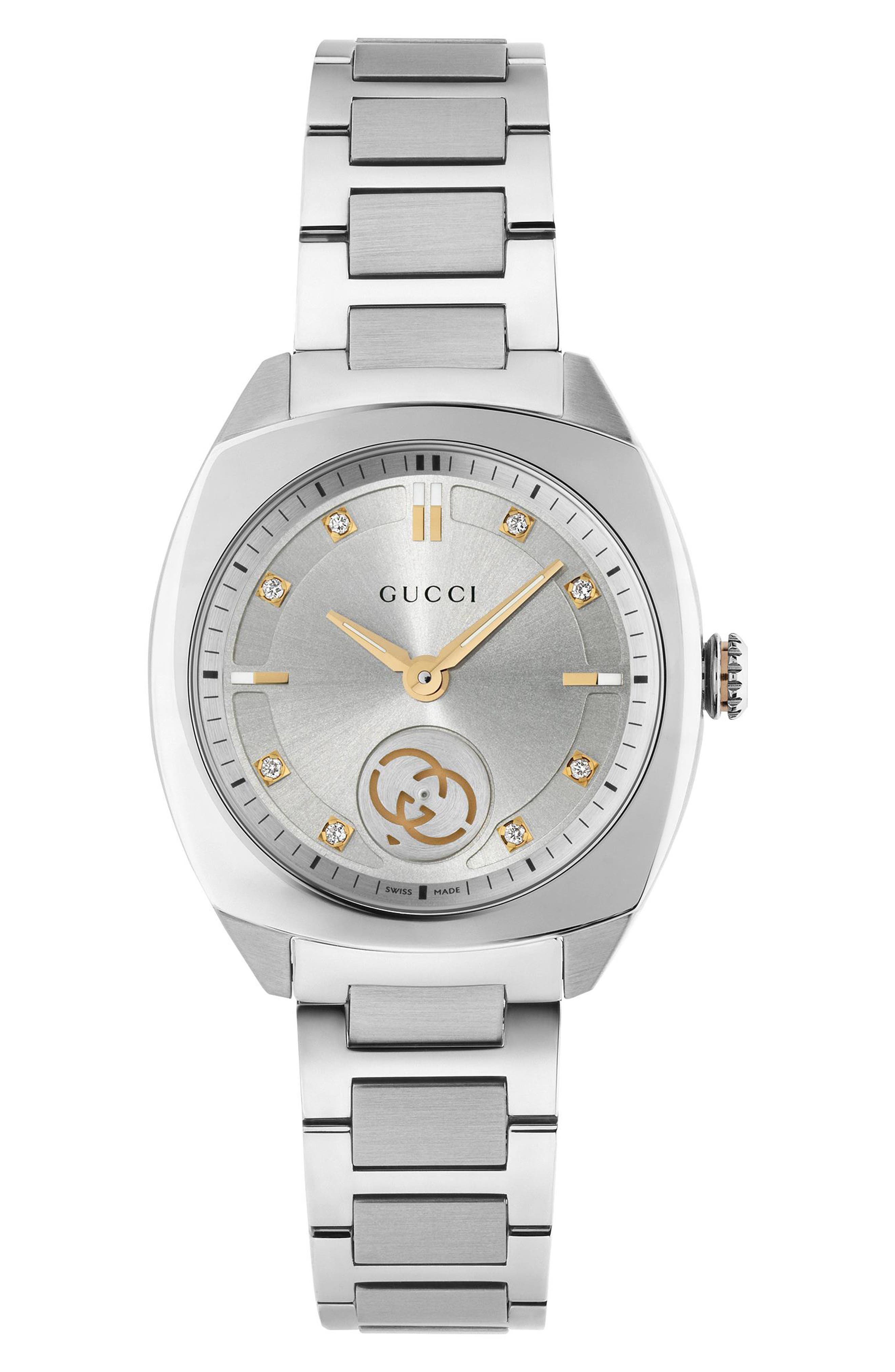 Gucci Interlocking Logo Diamond Dial Watch, 29mm (Women) | Nordstrom