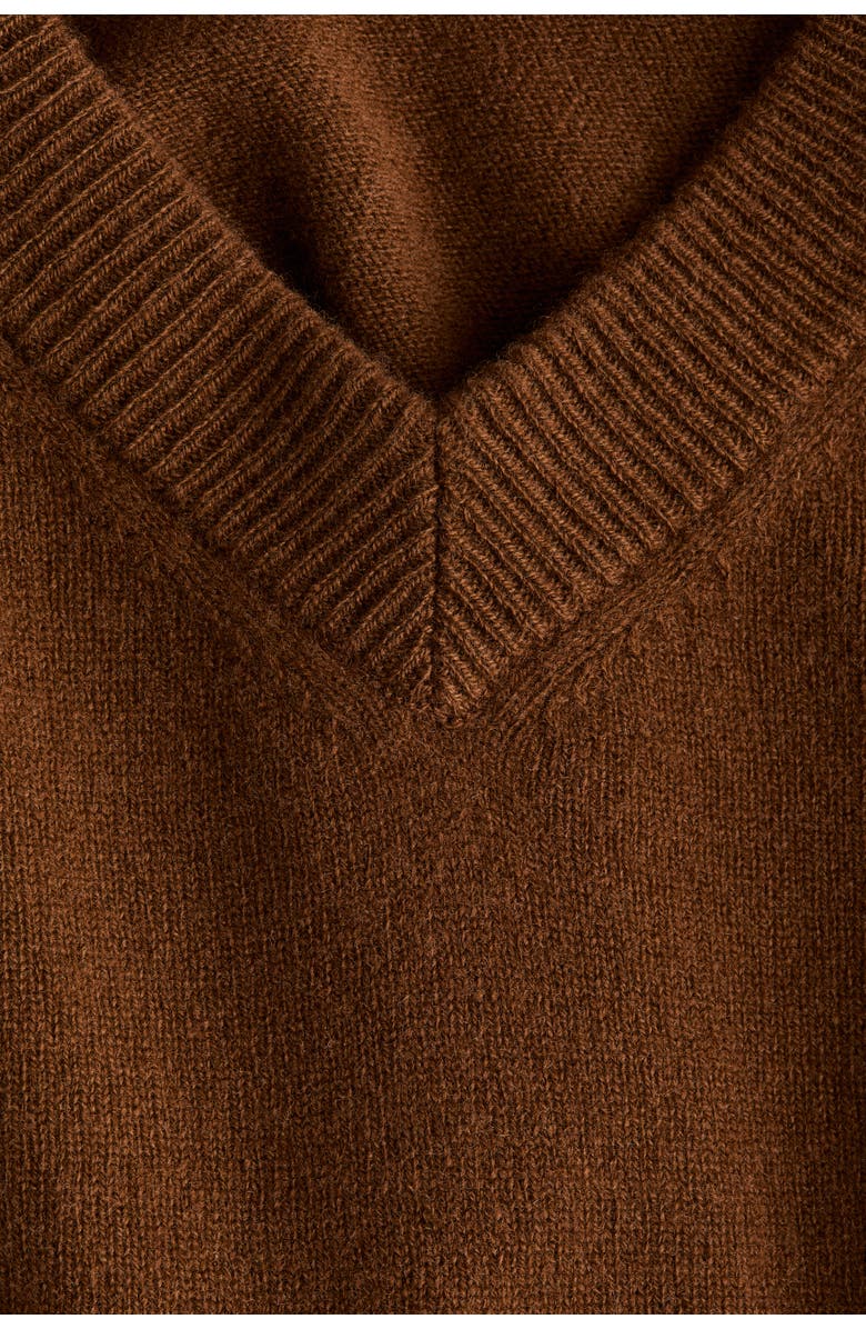H&M Oversized Wool Jumper, Alternate, color, Brown