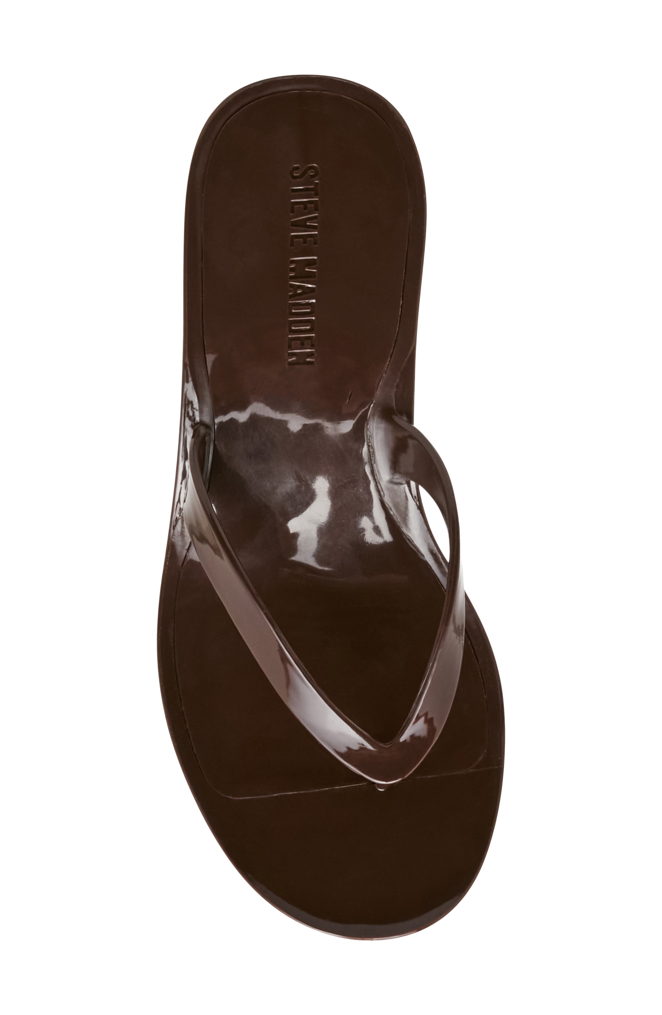Steve Madden Jella Platform Wedge Flip Flop, Alternate, color, Dark Brown