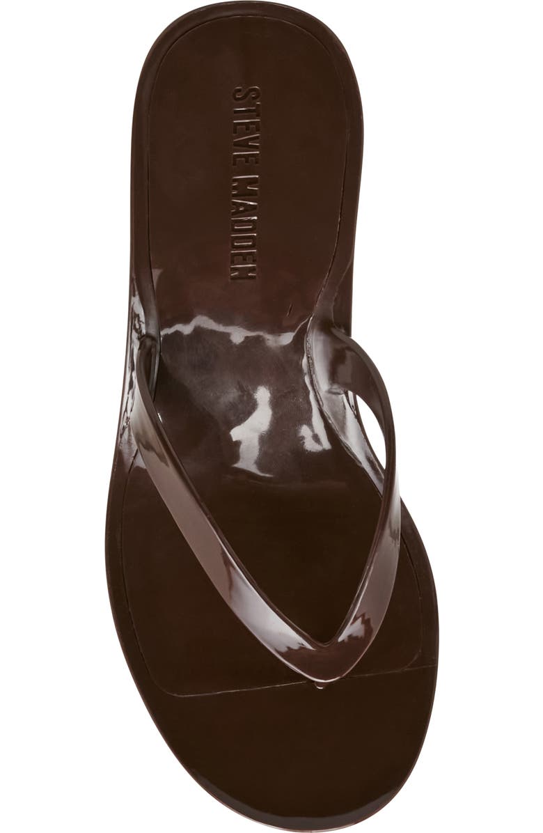 Steve Madden Jella Platform Wedge Flip Flop, Alternate, color, Dark Brown