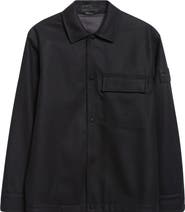 Stone Island Ghost Virgin Wool Blend Overshirt