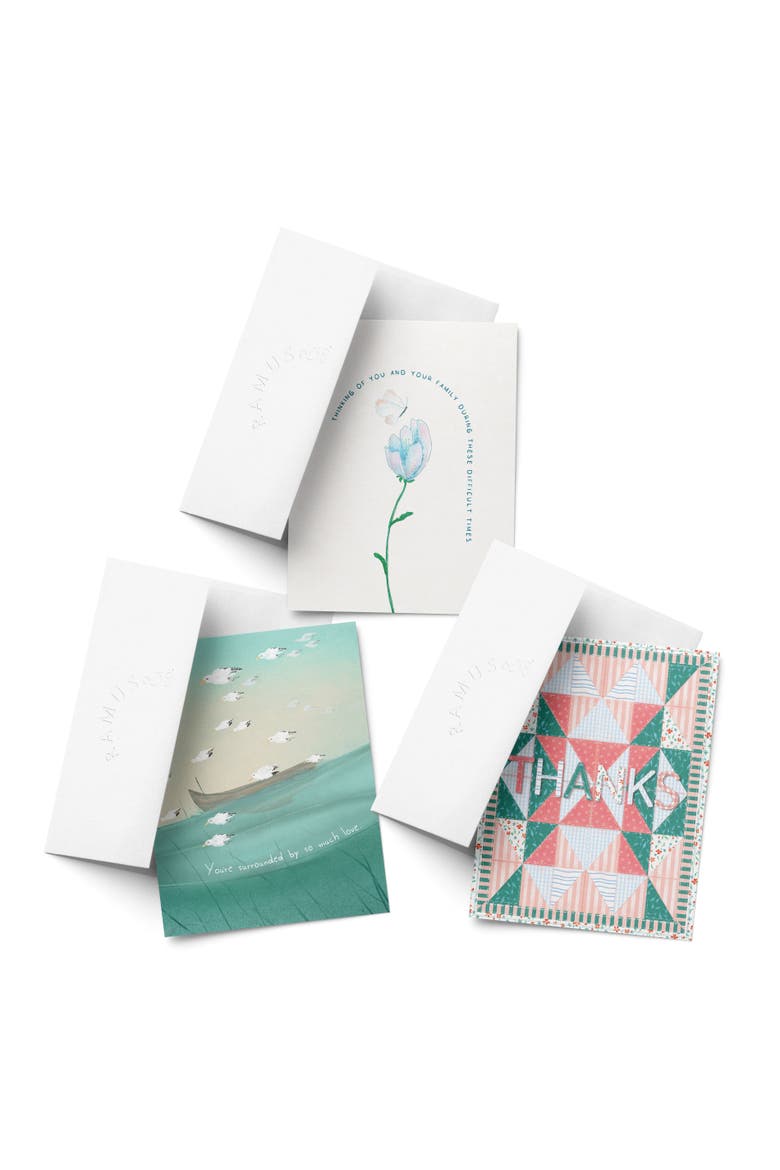 Sympathy Greeting Card Pack Sets (3 ct, Assorted) Forever Remembered, You're Surrounded By So Much Love, Thanks Quilt, Main, color, Multi-Pack