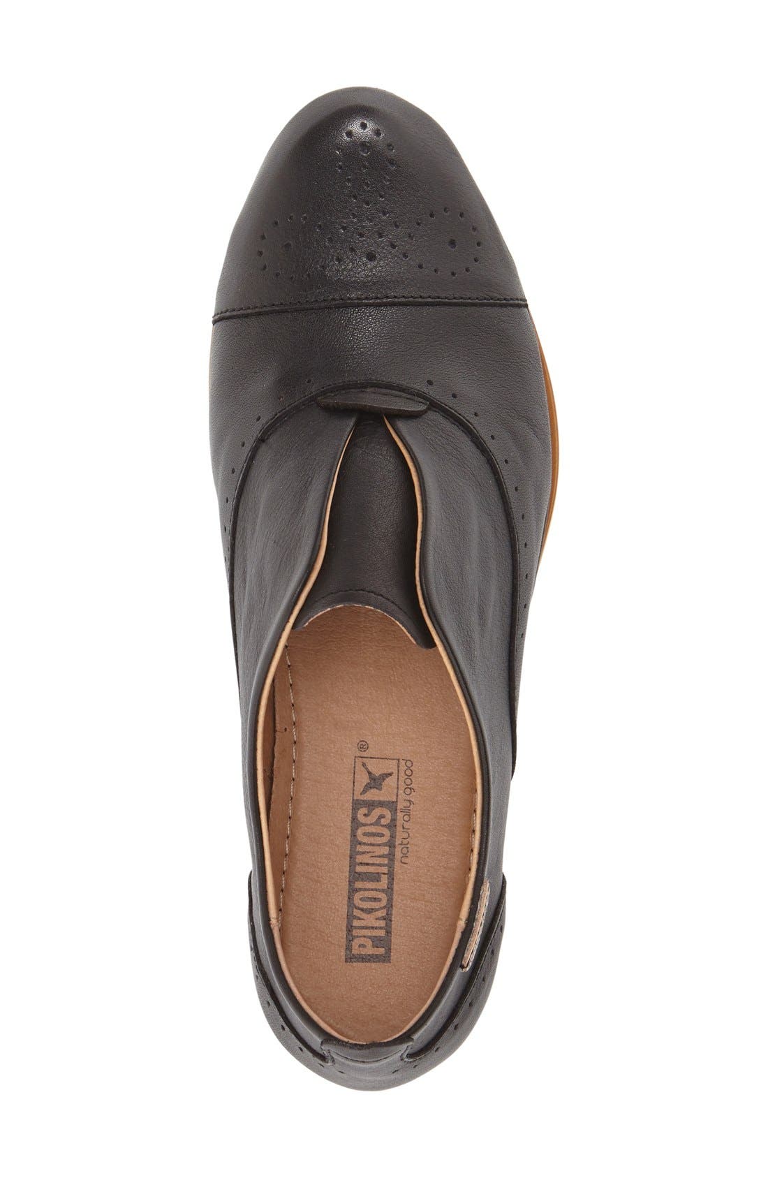 'Santorini' Loafer, Alternate, color, BLACK LEATHER