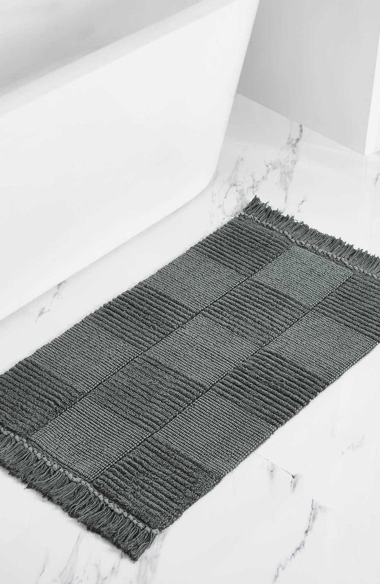 VCNY HOME Stonewash Bath Rug, Alternate, color, Black