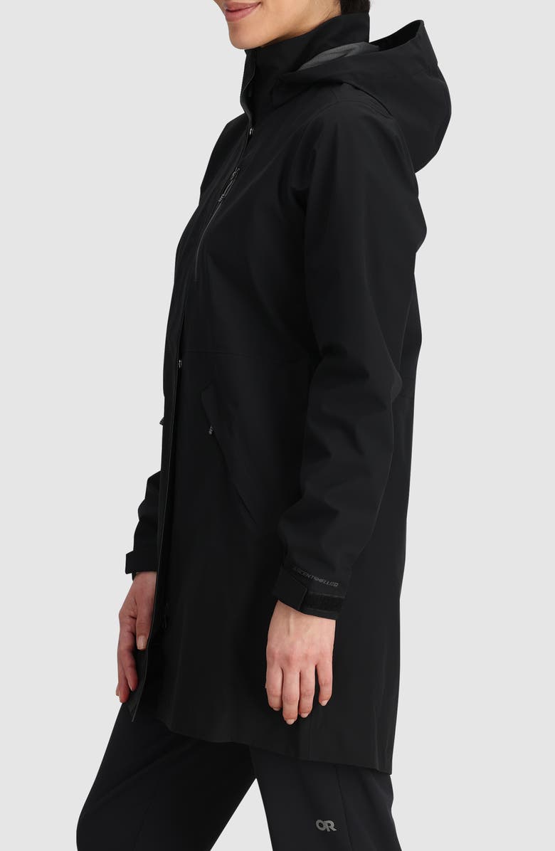 Outdoor Research Aspire 3L Waterproof & Windproof Jacket, Alternate, color, Black