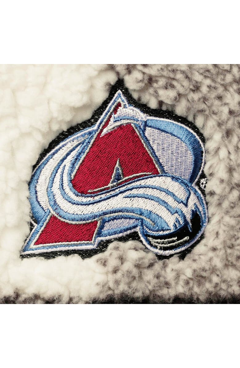 G-III 4HER BY CARL BANKS Women's G-III 4Her by Carl Banks Black/White Colorado Avalanche Plaid Sherpa Quarter-Zip Jacket, Alternate, color, 