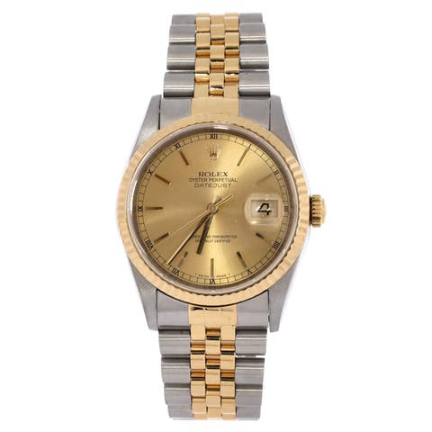 Oyster Perpetual Datejust Automatic Watch Stainless Steel and Yellow Gold 36