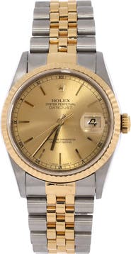 Pre-Owned Rolex Oyster Perpetual Datejust Automatic Watch Stainless Steel and Yellow Gold 36