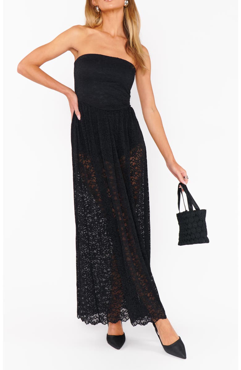 Show Me Your Mumu Diana Drop Waist Dress, Alternate, color, Black Lovely Lace