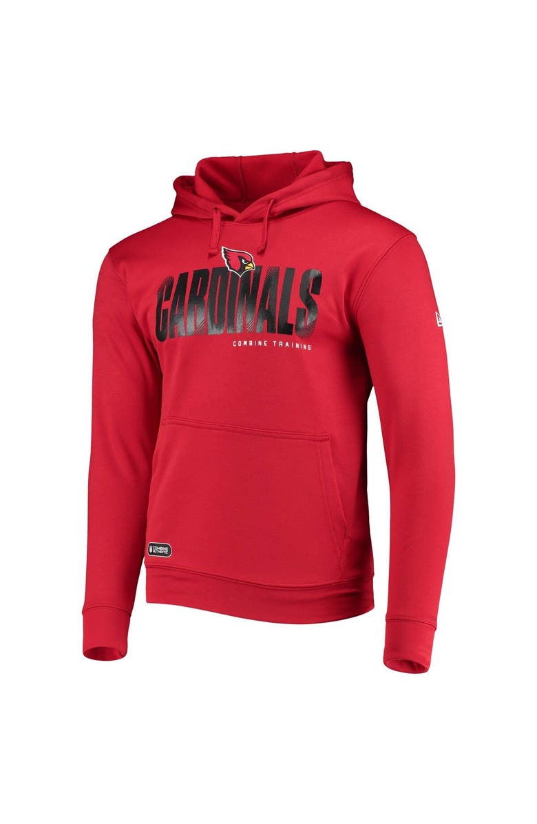 New Era Men's New Era Cardinal Arizona Cardinals Combine Authentic Hard Hash Pullover Hoodie, Alternate, color, Cardinal