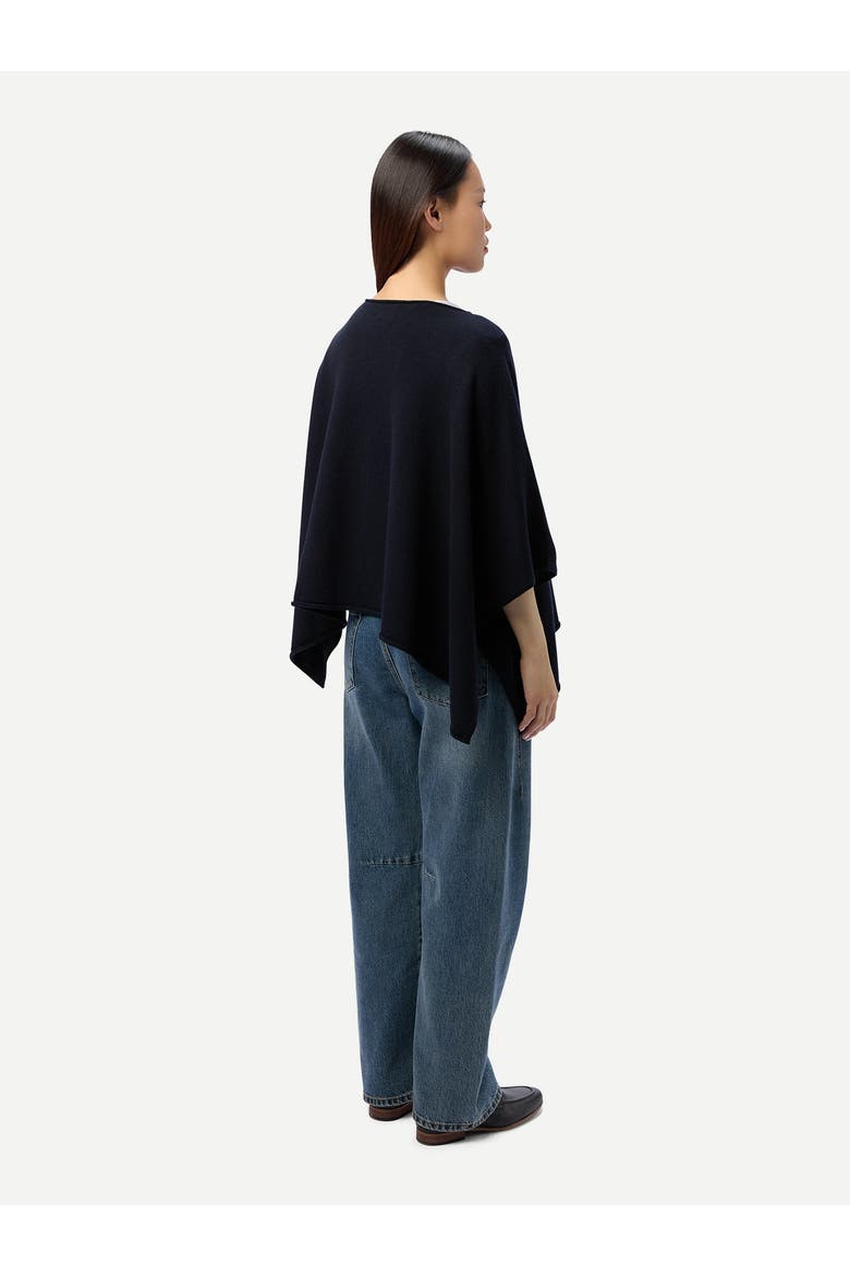 Timeless Boat Neck Cashmere Poncho, Alternate, color, navy blazer