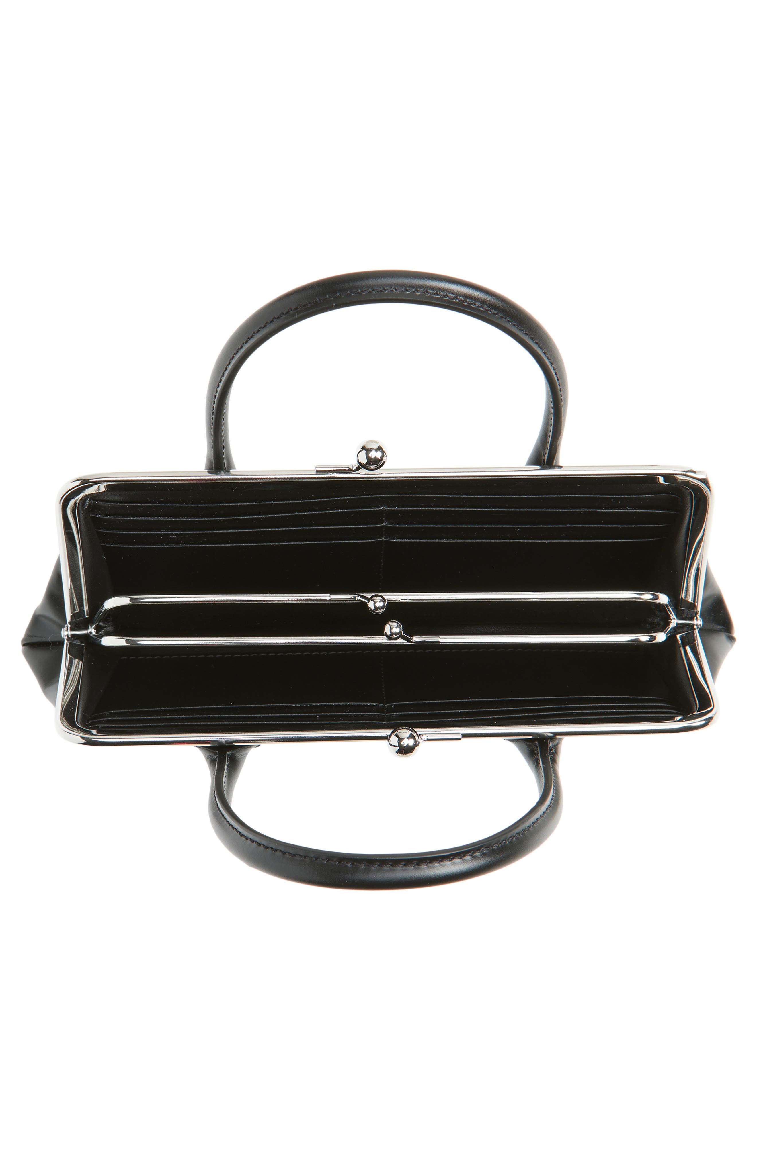 Comme des Garçons Large Frame Top Handle Bag, Alternate, color, Black