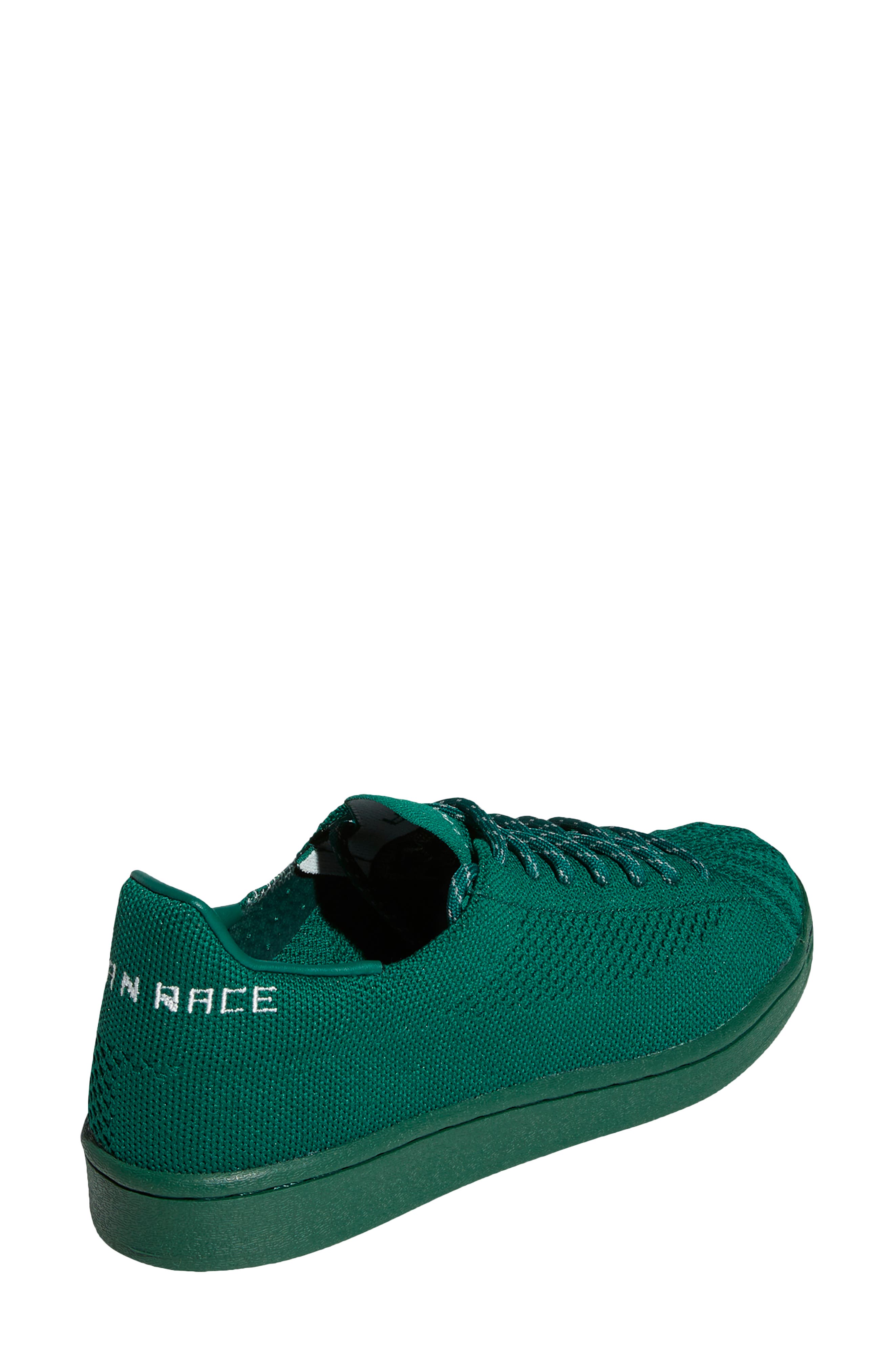 x Pharrell Williams Superstar Woven Sneaker, Alternate, color, DARK GREEN/ SKY TINT