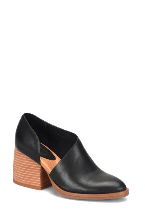 Kayla Block Heel Asymmetric Pump (Women)