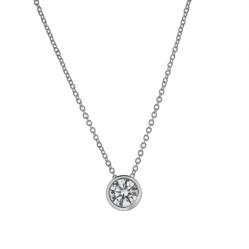Luvmyjewelry Carlyle 14k White Gold Round Lab Grown Diamond Pendant In 14k White Gold