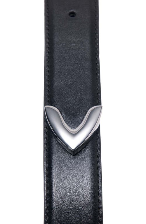 Maje Womens Black Smooth Leather Buckle Belt In Black
