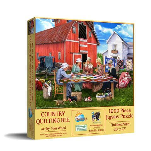 Country Quilting Bee 1000 piece Jigsaw Puzzle for Adults