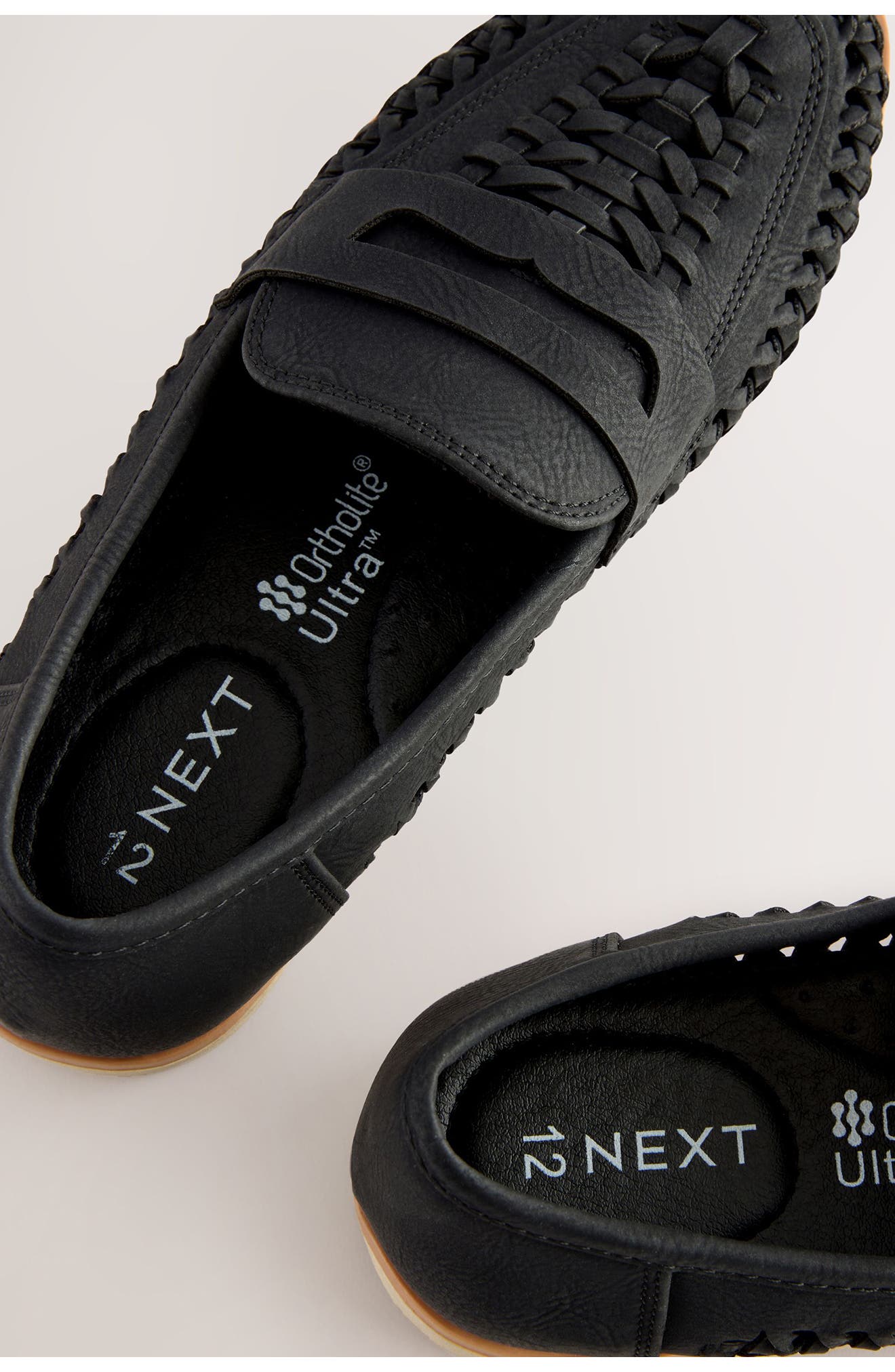 NEXT Kids' Woven Penny Loafer, Alternate, color, Black