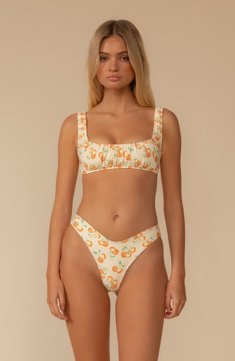 MONTCE Cherry Sorbet Zoe Bikini Top, Alternate, color, Cherry Sherbet