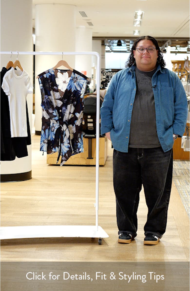 Aveline Floral Print Sleeveless Top, sales video thumbnail