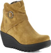 Fly London Loik Platform Wedge Bootie