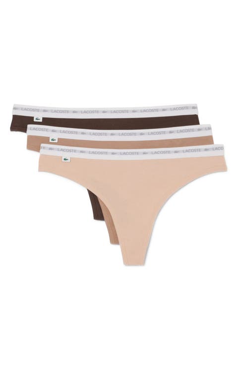 3-Pack Stretch Cotton Thongs