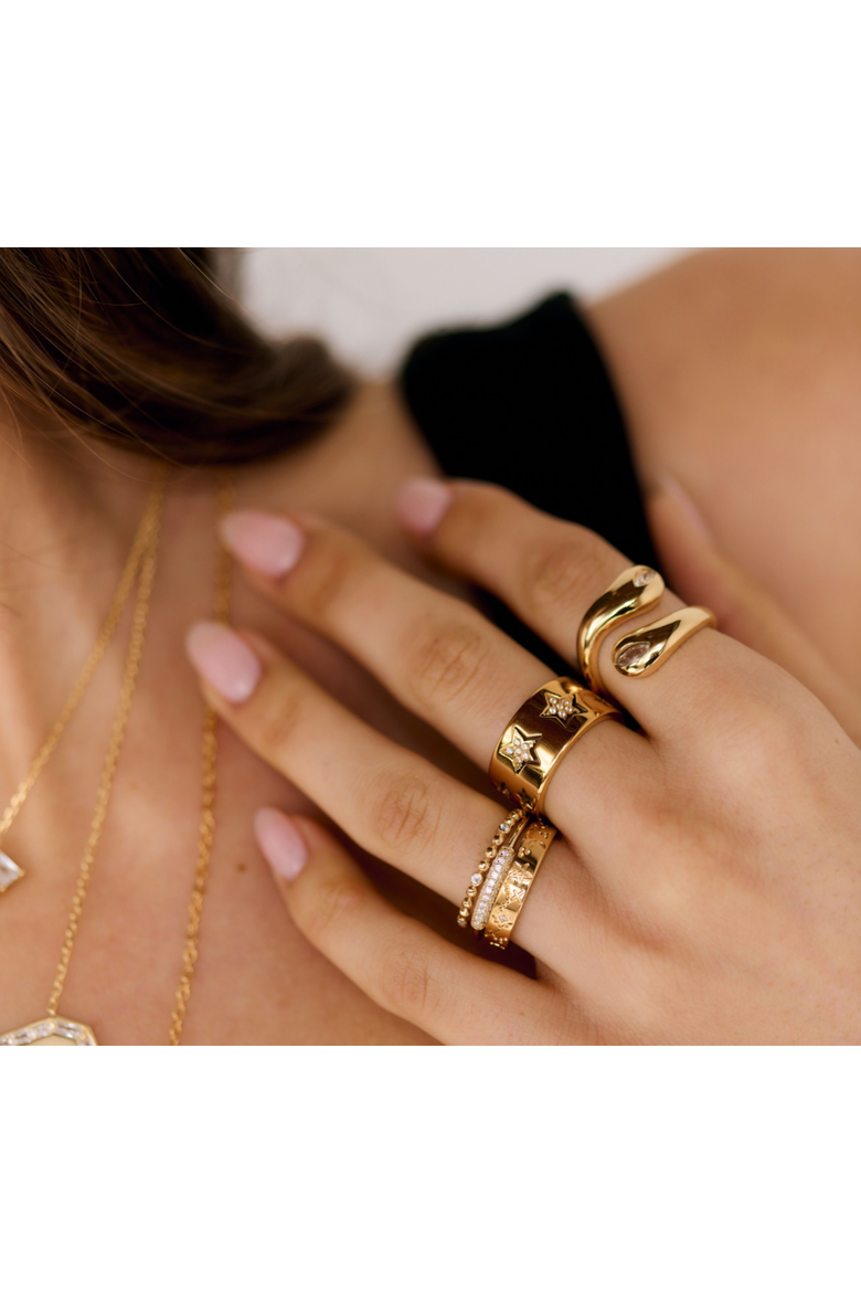 Vega Ring, Alternate, color, Gold
