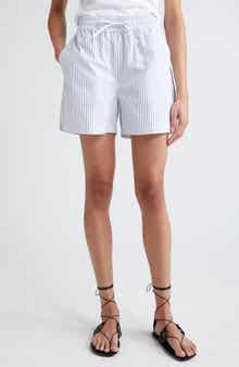 Róhe Holiday Pinstripe Cotton Shorts