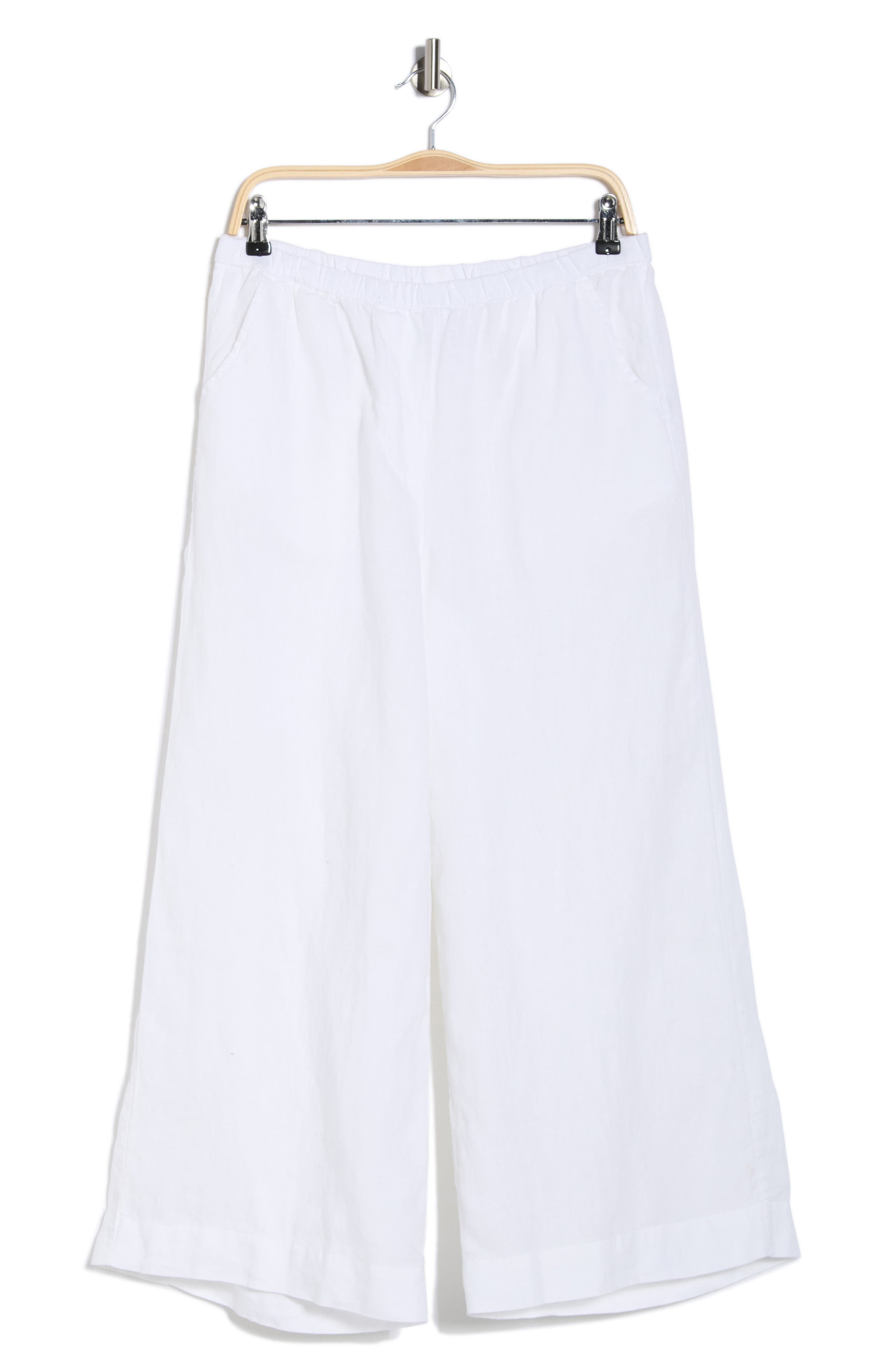 Frank & Eileen Pull-On Wide Leg Cotton Pants