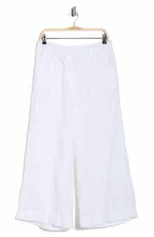 Frank & Eileen Pull-On Wide Leg Cotton Pants