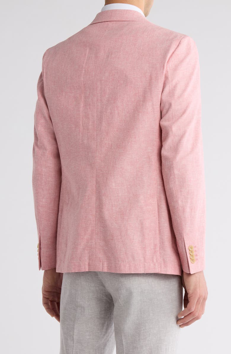 Original Penguin Linen Blend Sport Coat, Alternate, color, Coral/ White