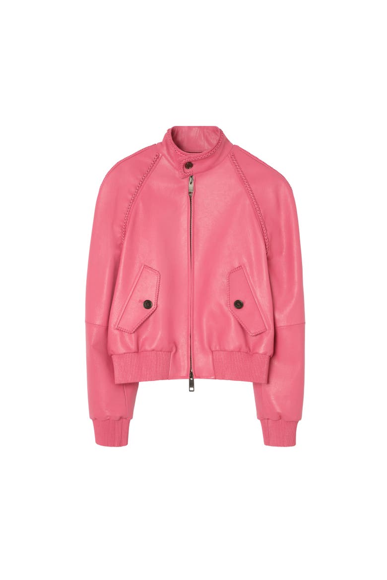 Leather Locksley Jacket, Alternate, color, Nougat pink