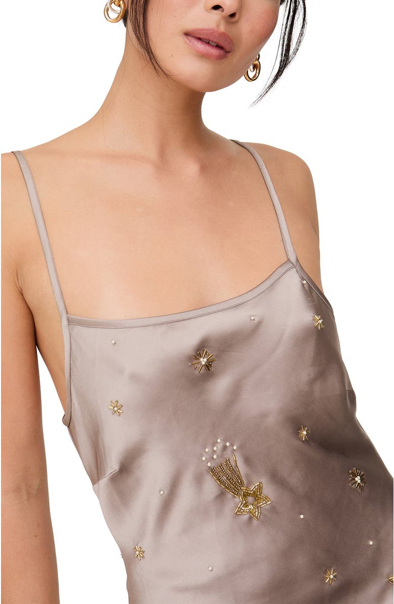 Lily and Lionel London Starburst Maxi Dress, Alternate, color, Light Grey