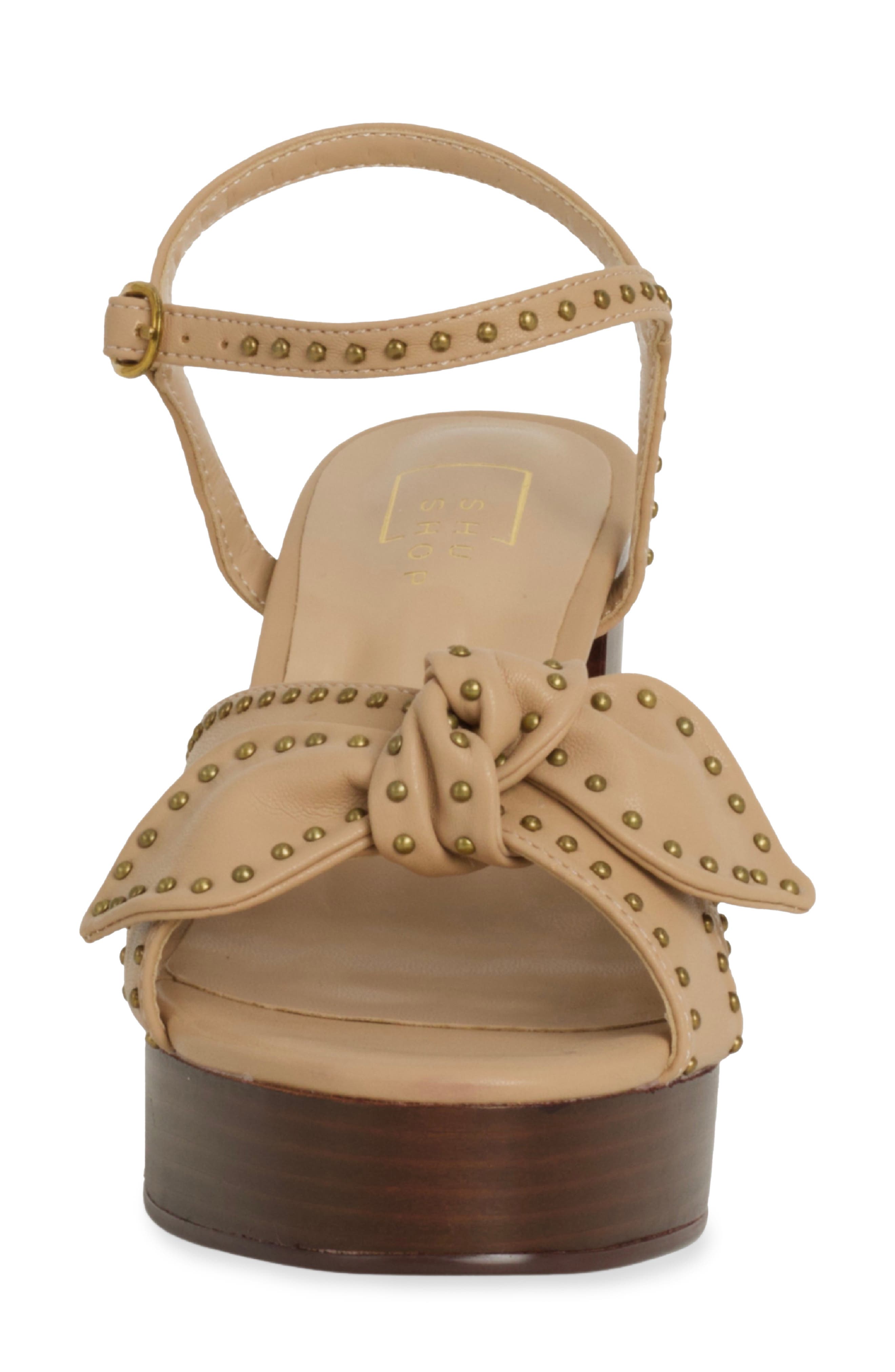 Etta Studded Platform Sandal, Alternate, color, BEIGE